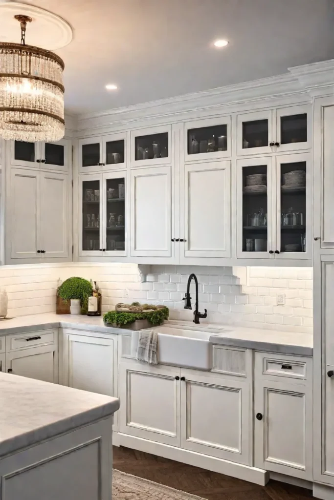 Beaded inset cabinets in a classic kitchen
