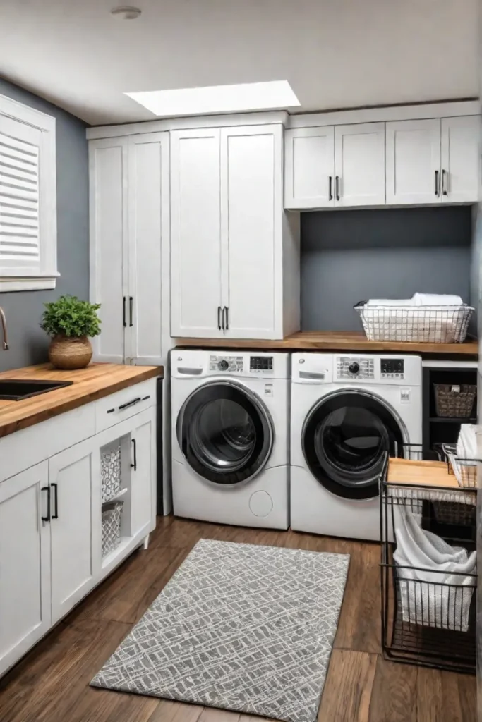 Countrystyle laundry room with organization ideas
