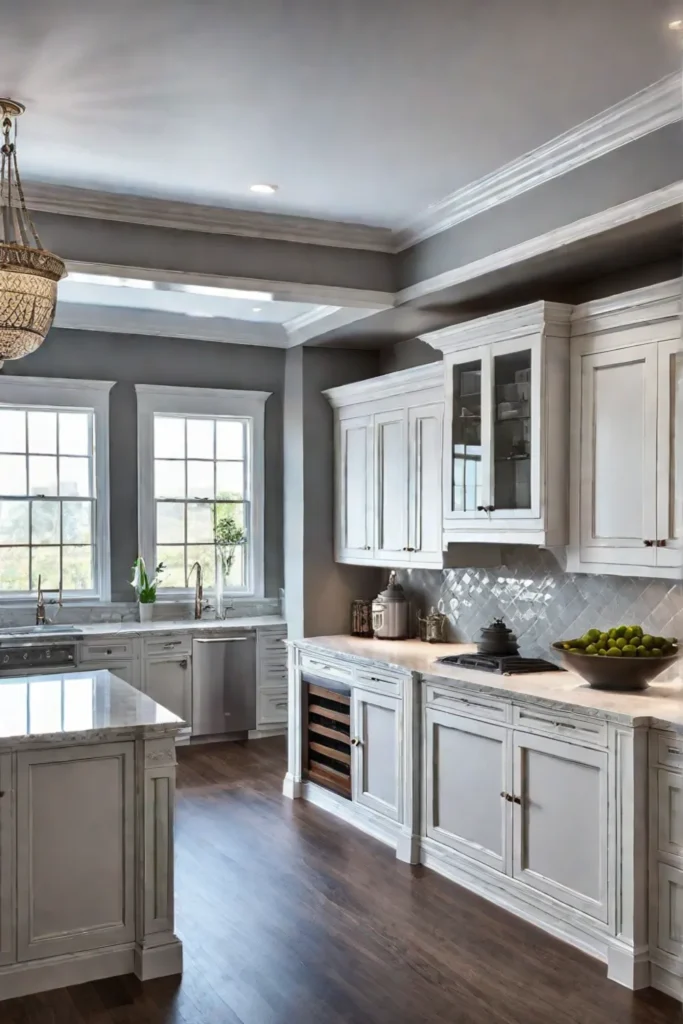Traditional kitchen with a focus on details including the countertop edge profile