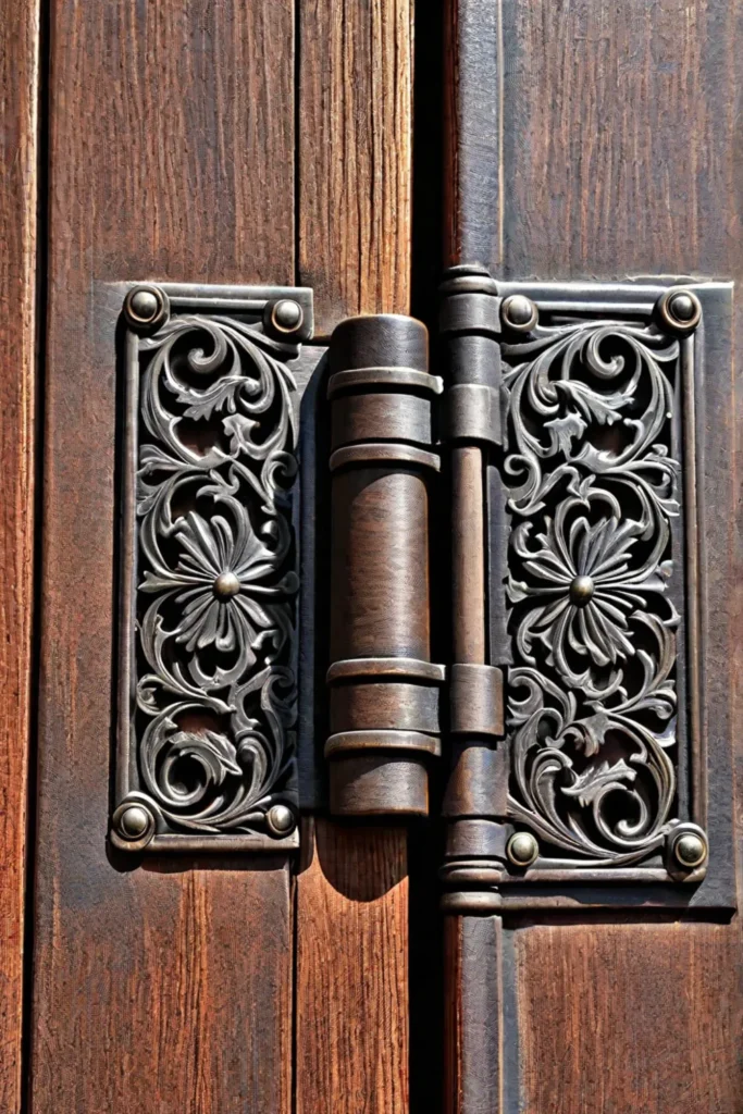 Traditional hardware with aged patina