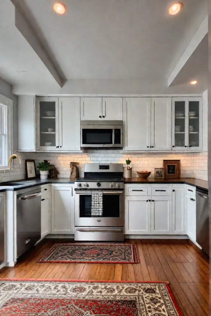 Traditional kitchen remodel with vintage and antique accents