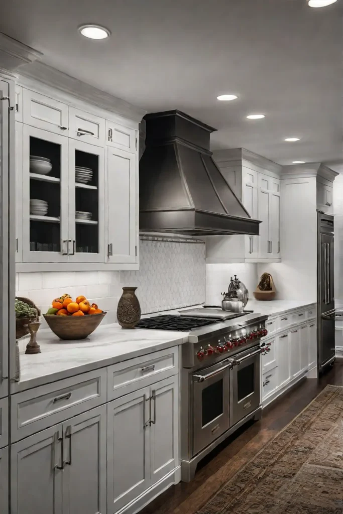 Traditional kitchen with professional appliances