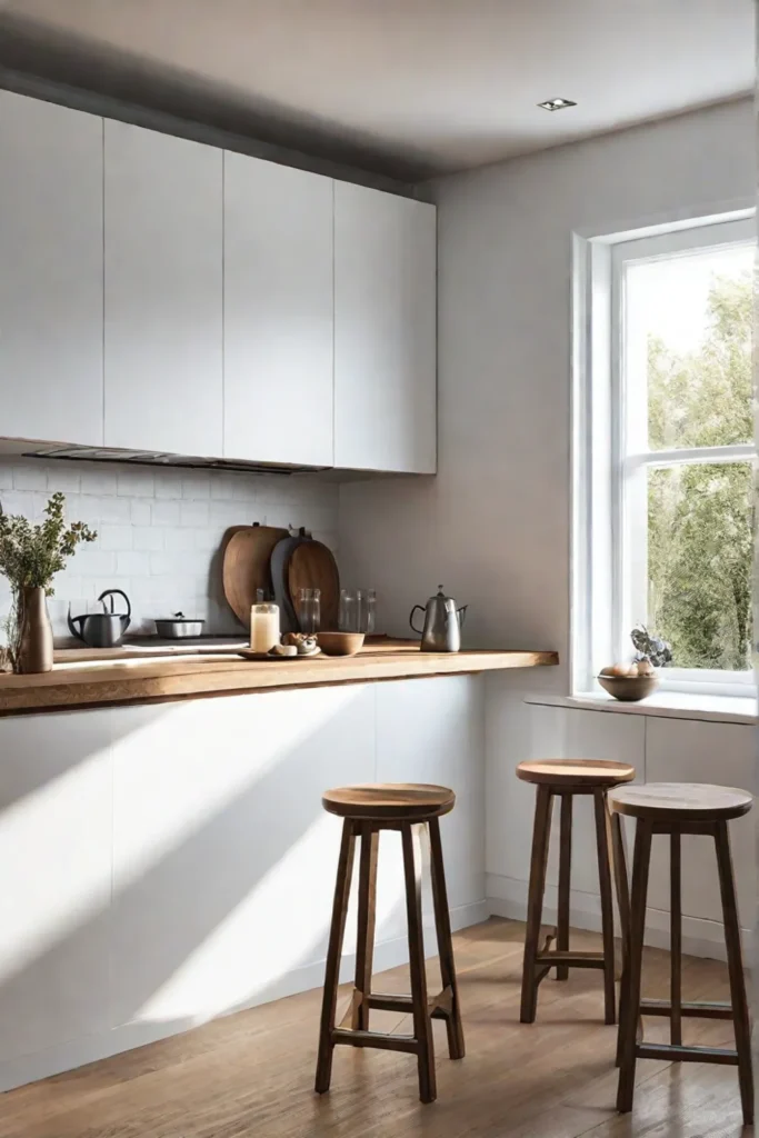 A Scandinavian kitchen nook perfect for enjoying morning coffee