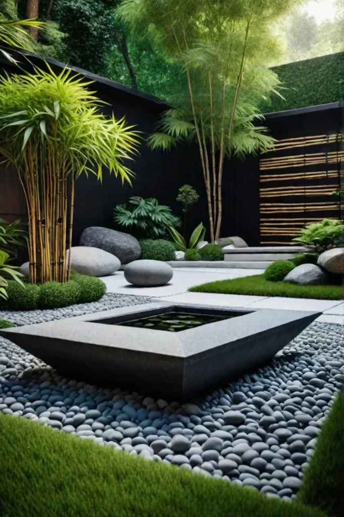 Backyard sanctuary with meditation area