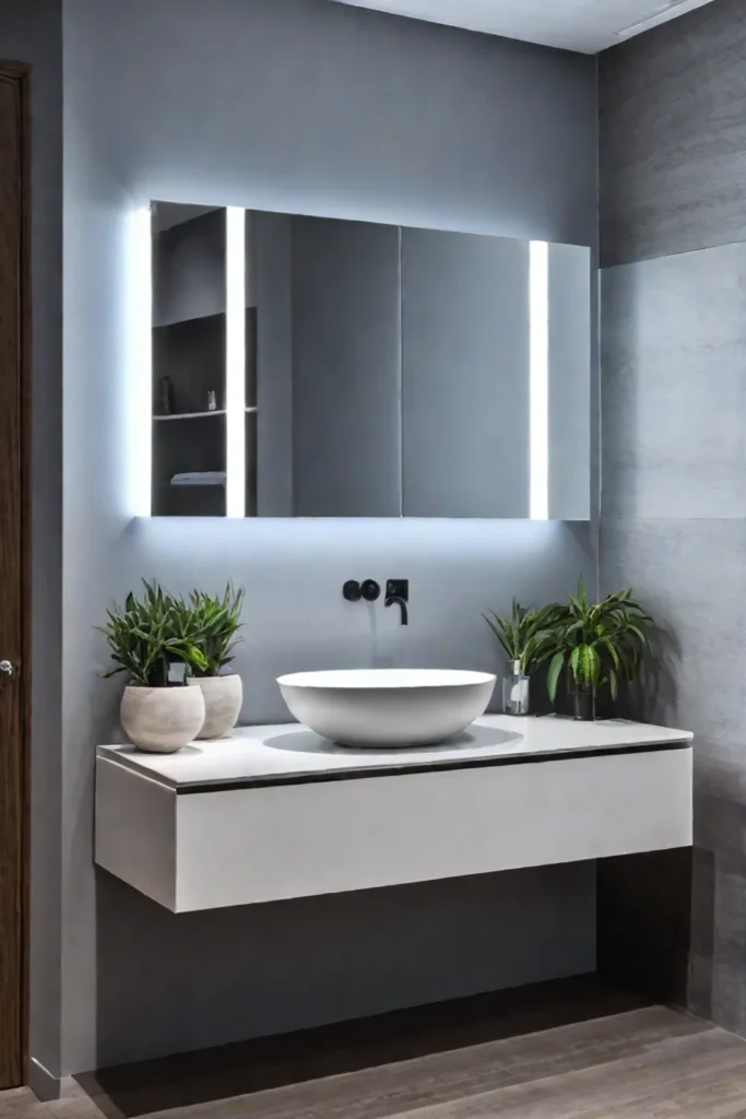 Bathroom vanity lighting with a clean and modern ambiance