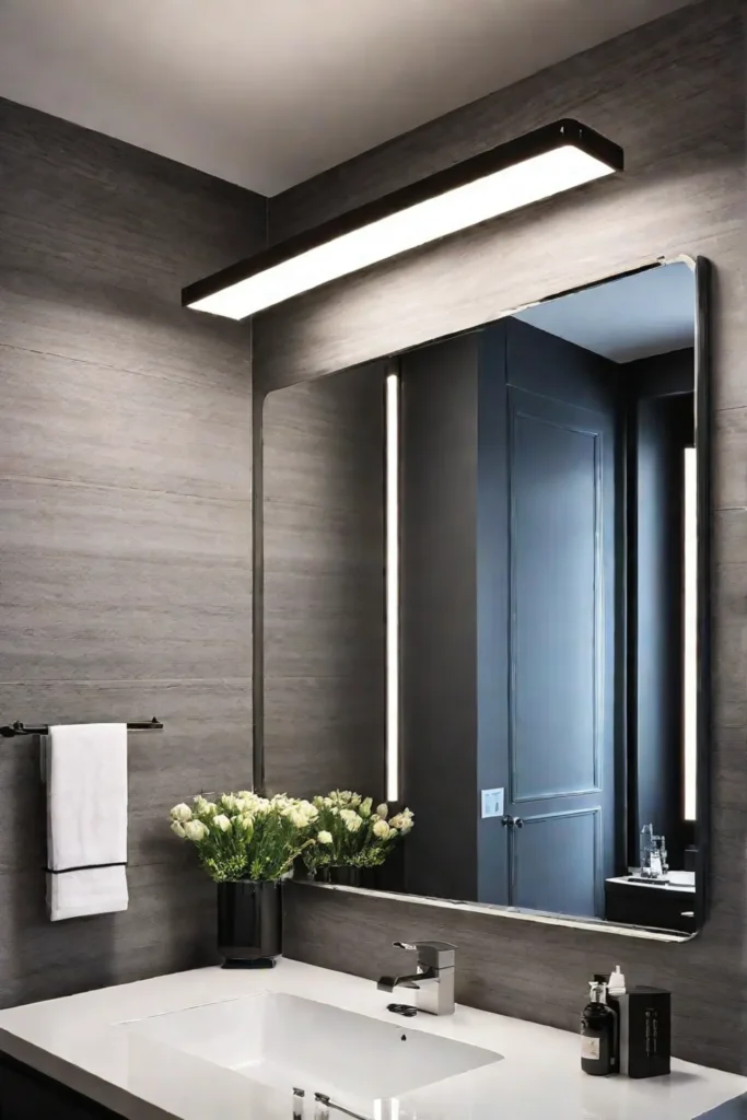 Bathroom vanity with dimmable LED lighting