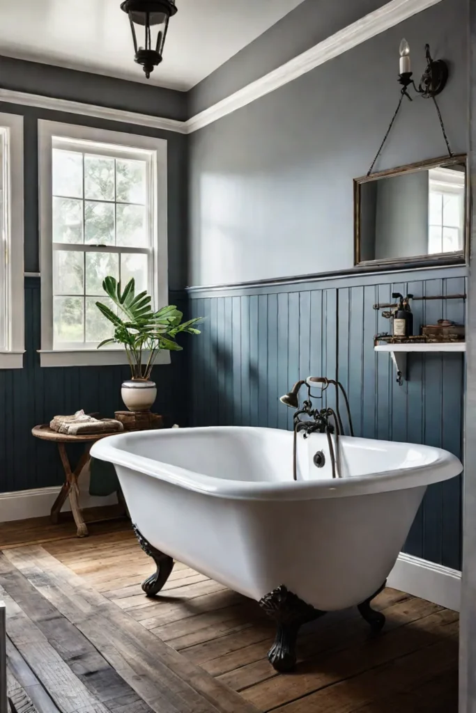 Bathroom with clawfoot tub and vintage charm