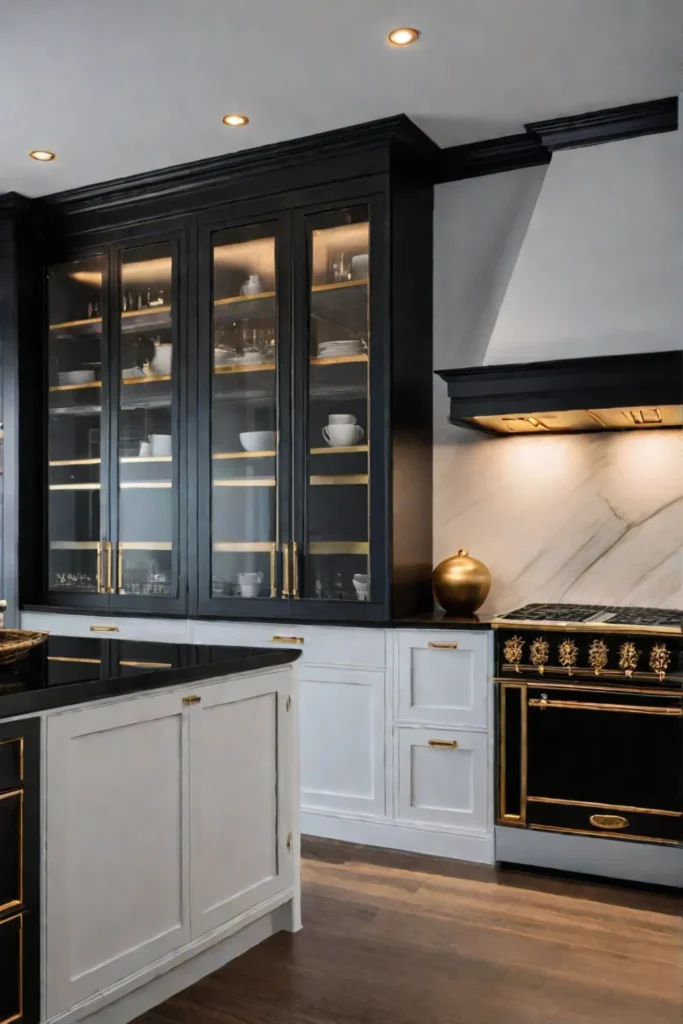 Black cabinets kitchen sophistication
