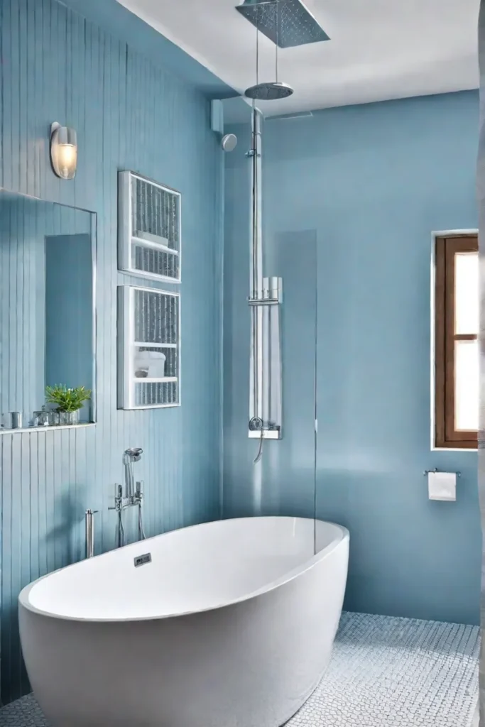 Bright and airy bathroom with coastal vibes