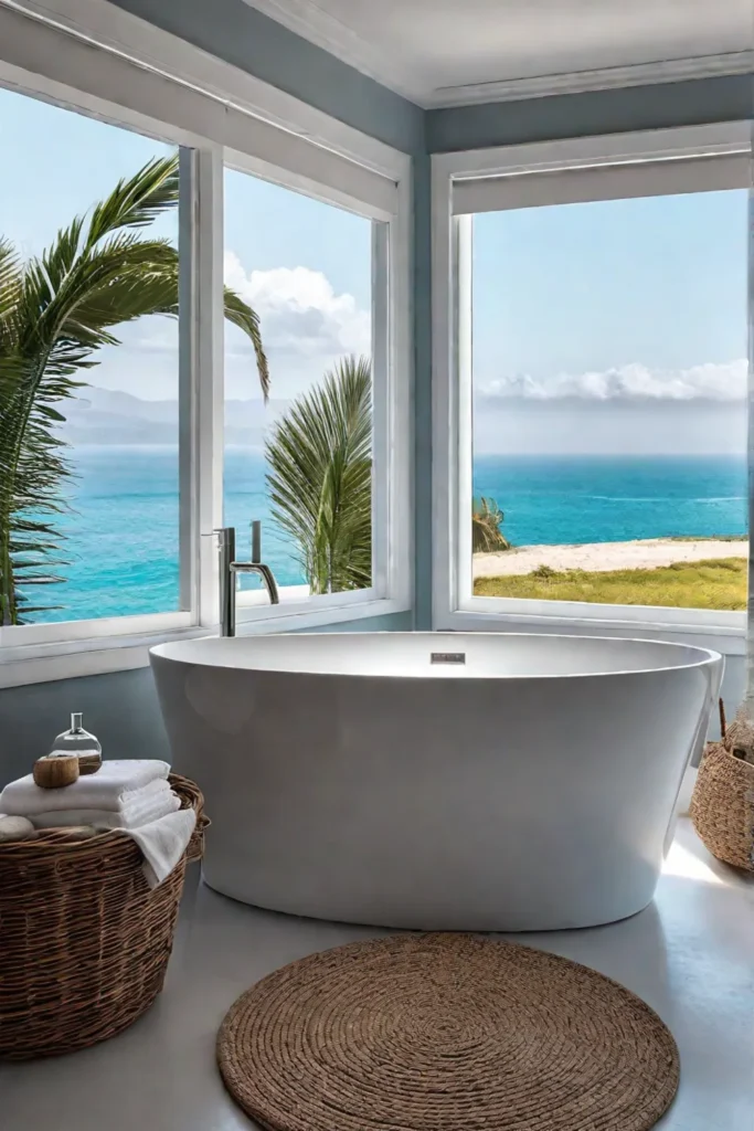 Coastal bathroom with relaxing atmosphere