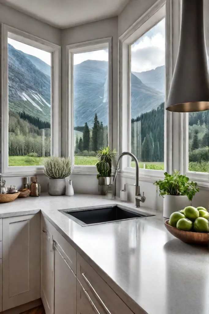 Connection between indoor and outdoor spaces in kitchen design