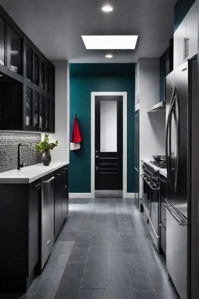Contrasting colors on kitchen walls