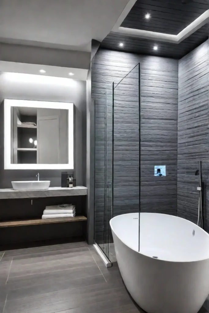 Corner lighting ideas for modern bathrooms
