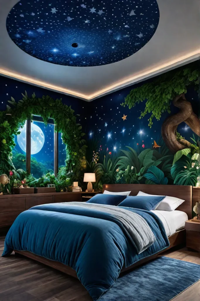 DIY mural ideas for a whimsical bedroom