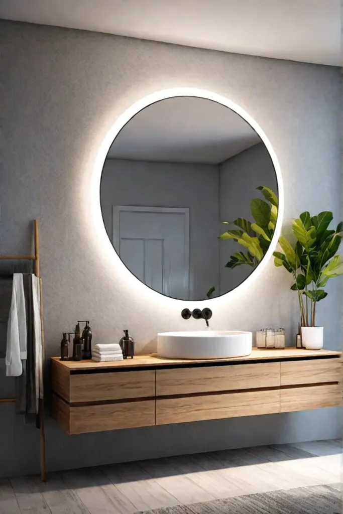 Diffused vanity lighting with sconces