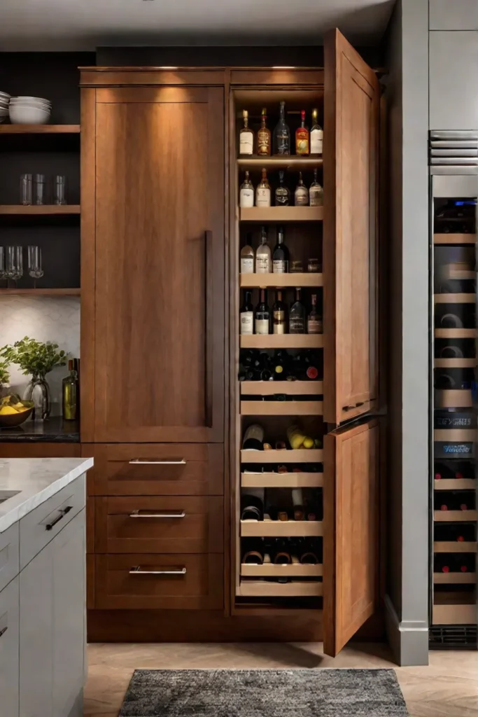 Floortoceiling cabinets and vertical storage solutions in a small kitchen