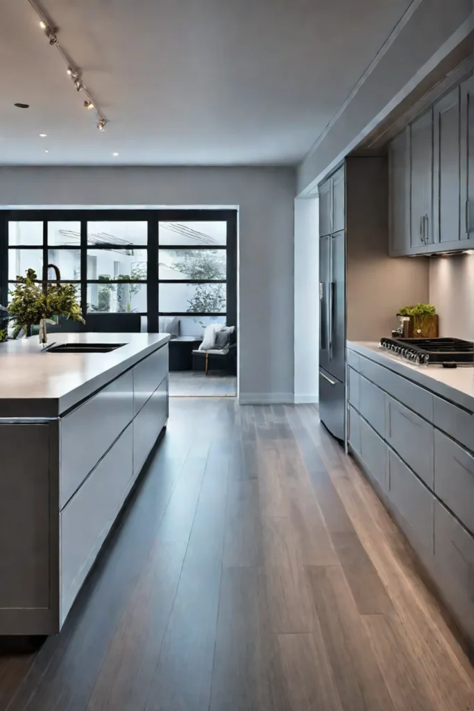 Galley kitchen lighting