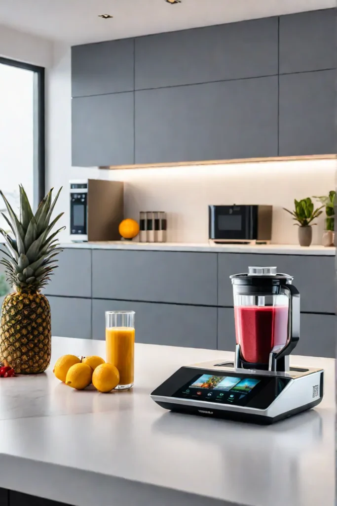 Interactive kitchen display connected appliances voiceactivated assistant