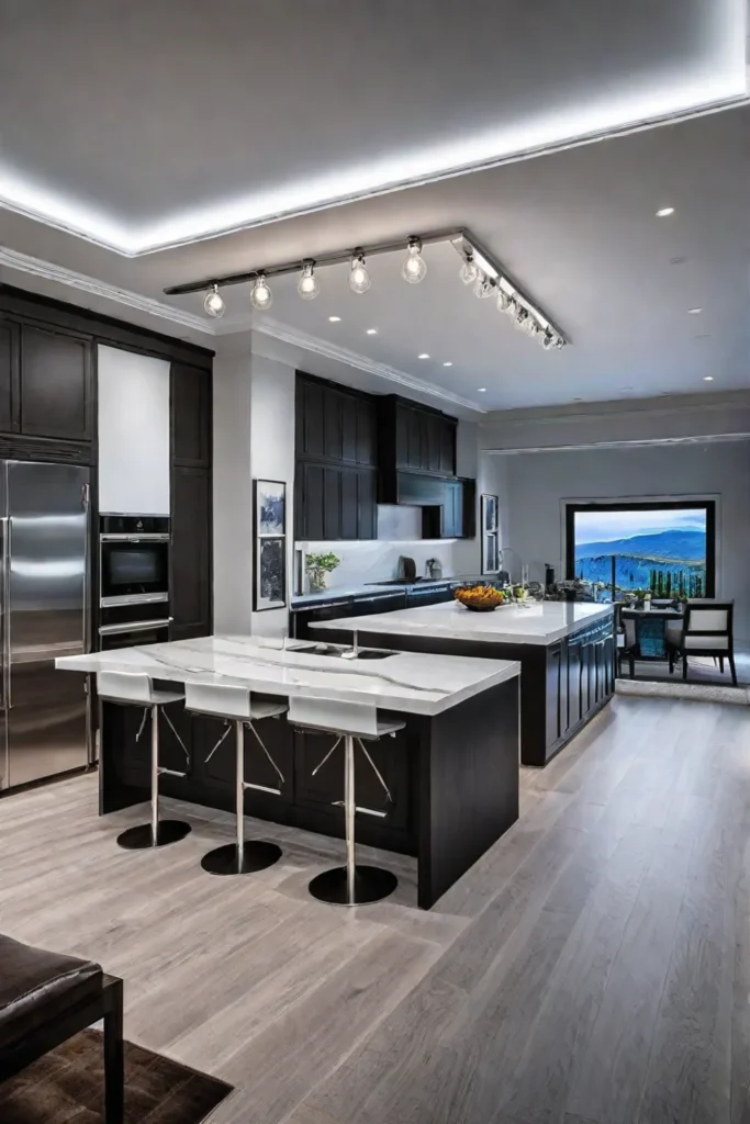 Layered kitchen lighting