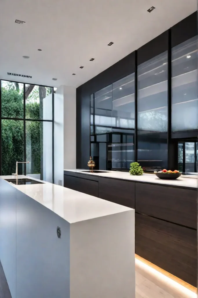 Minimalist kitchen with natural light