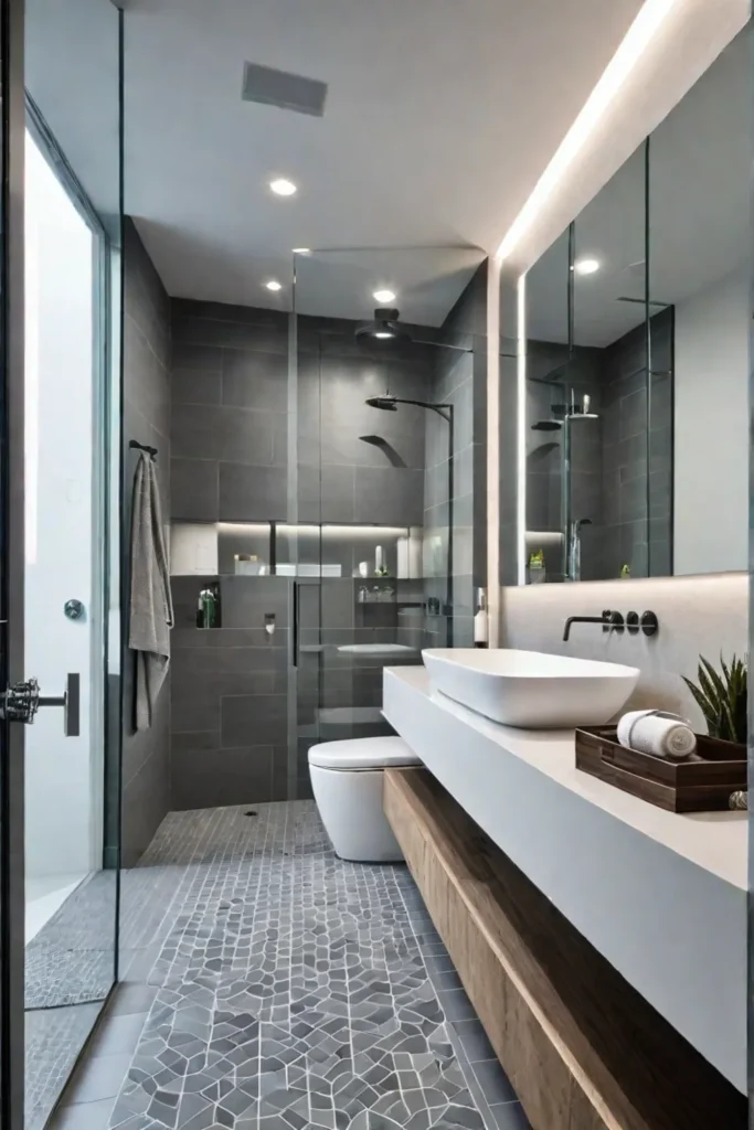 Modern Scandinavian bathroom with clean lines