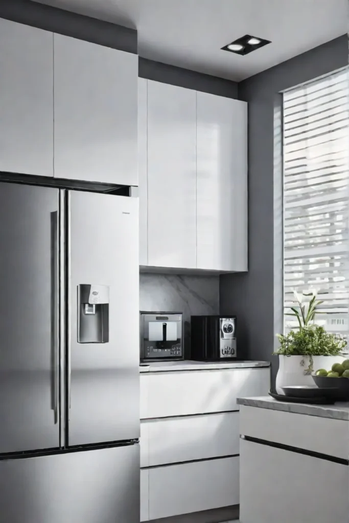 Modern smart kitchen integrated technology minimalist design