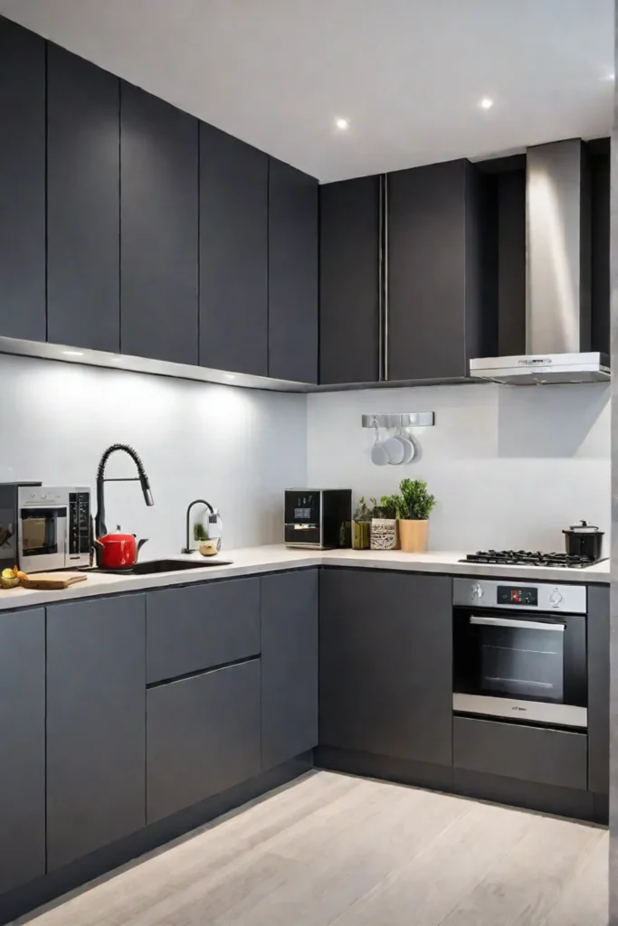 Multifunctional appliances for spacesaving in a small kitchen