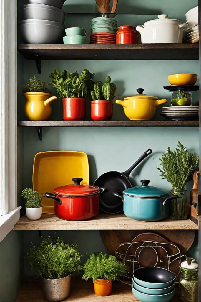 Personalizing a small kitchen with vibrant accents
