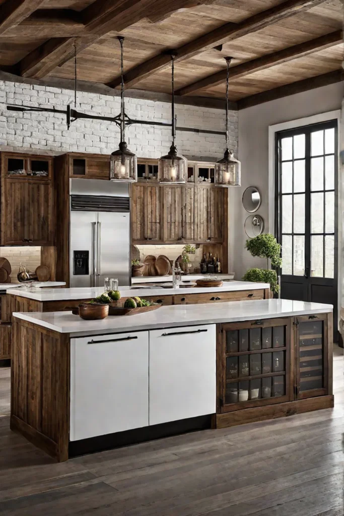 Reclaimed wood cabinets