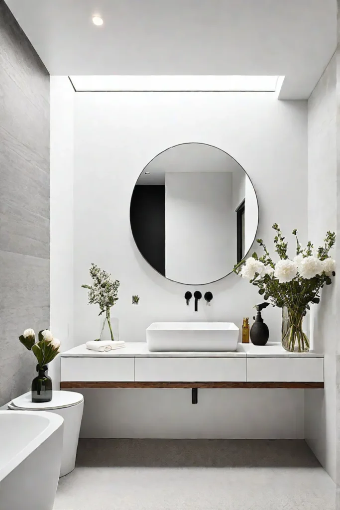 Scandinavian bathroom with clean lines and functional design