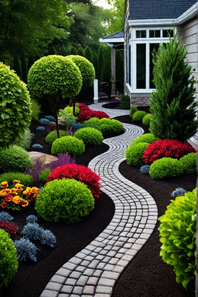 Sustainable landscaping design incorporates permeable paving for drainage