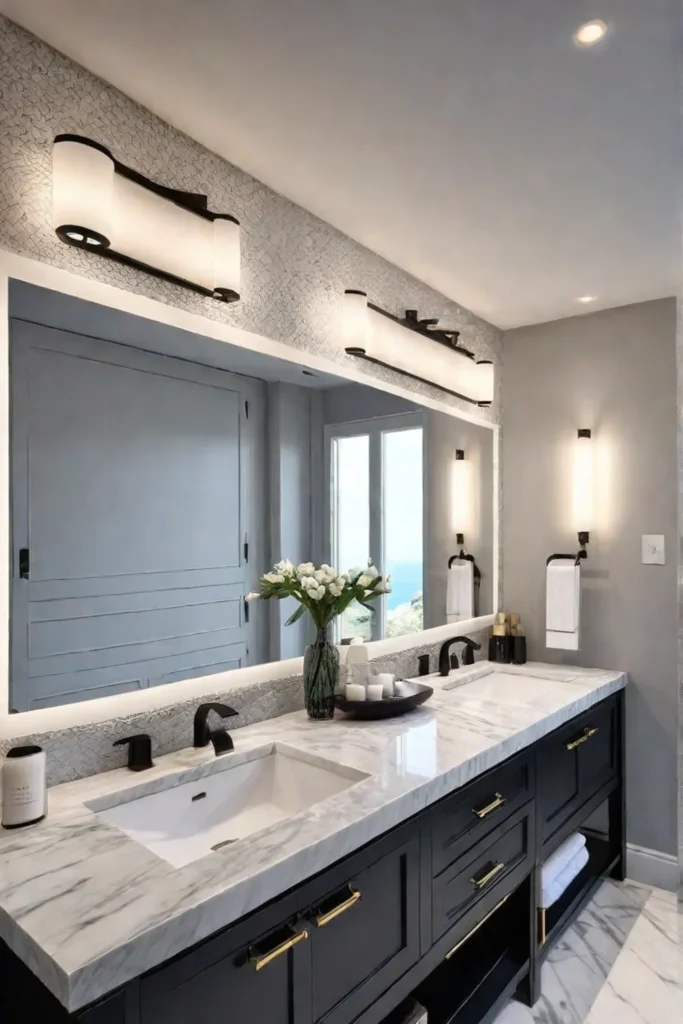 elegant bathroom balanced lighting sophisticated design