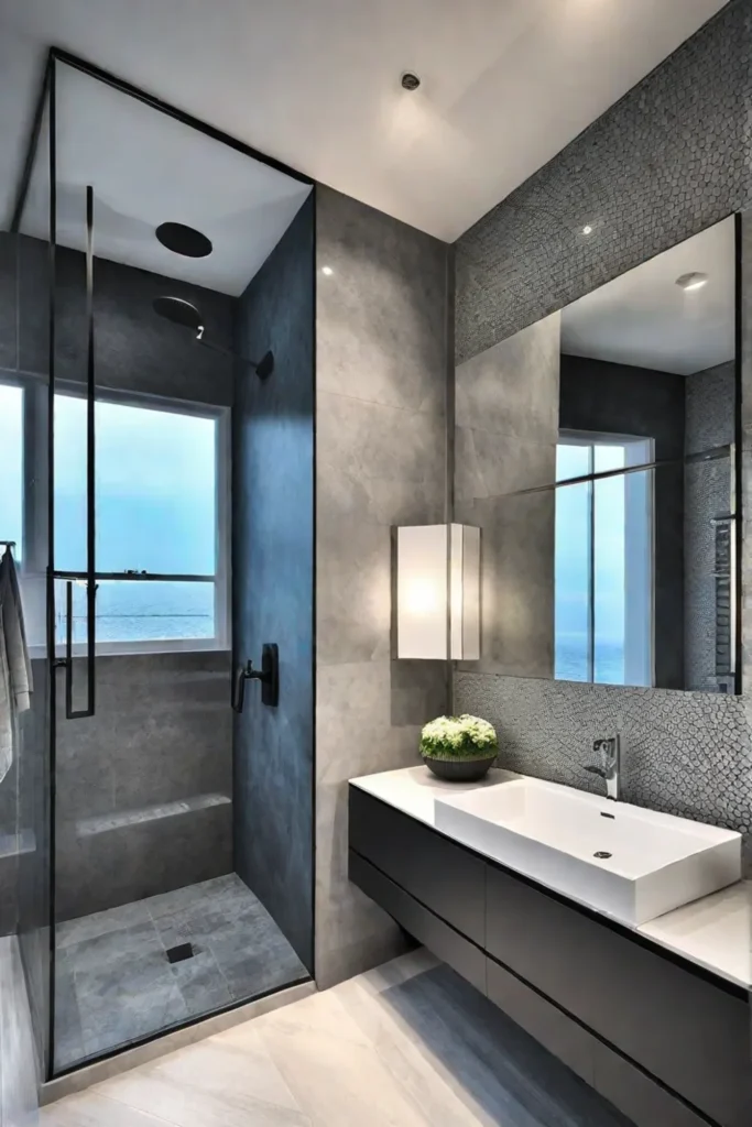 Bright and spacious bathroom with maximized natural light