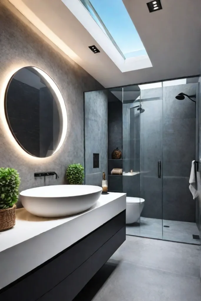 Bright and spacious small bathroom design