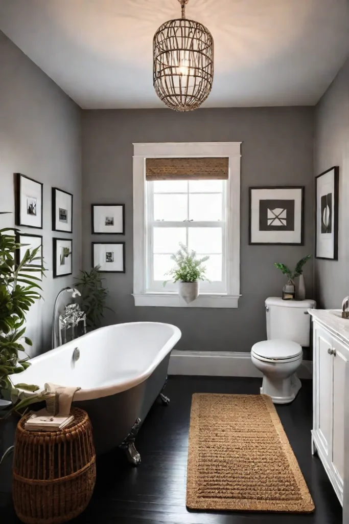 Small bathroom with cozy and relaxing atmosphere