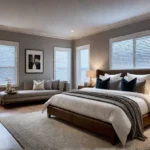 A serene bedroom with walls painted in a warm earthy taupe naturalfeat