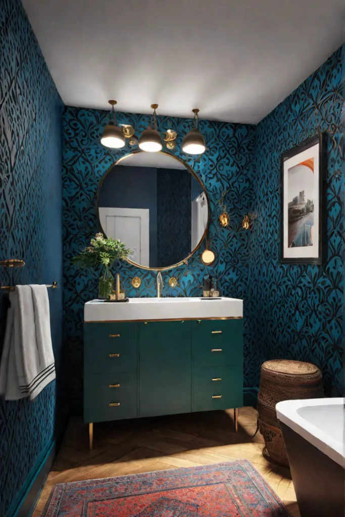 DIY bathroom makeover for a fun and vibrant space