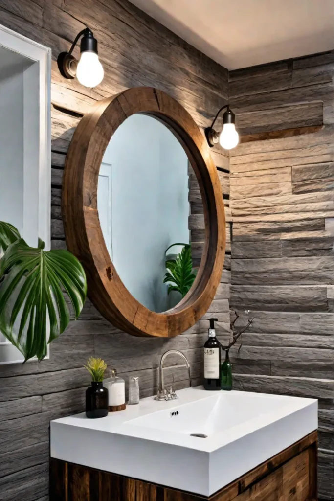 Spa bathroom organic textures ecofriendly design